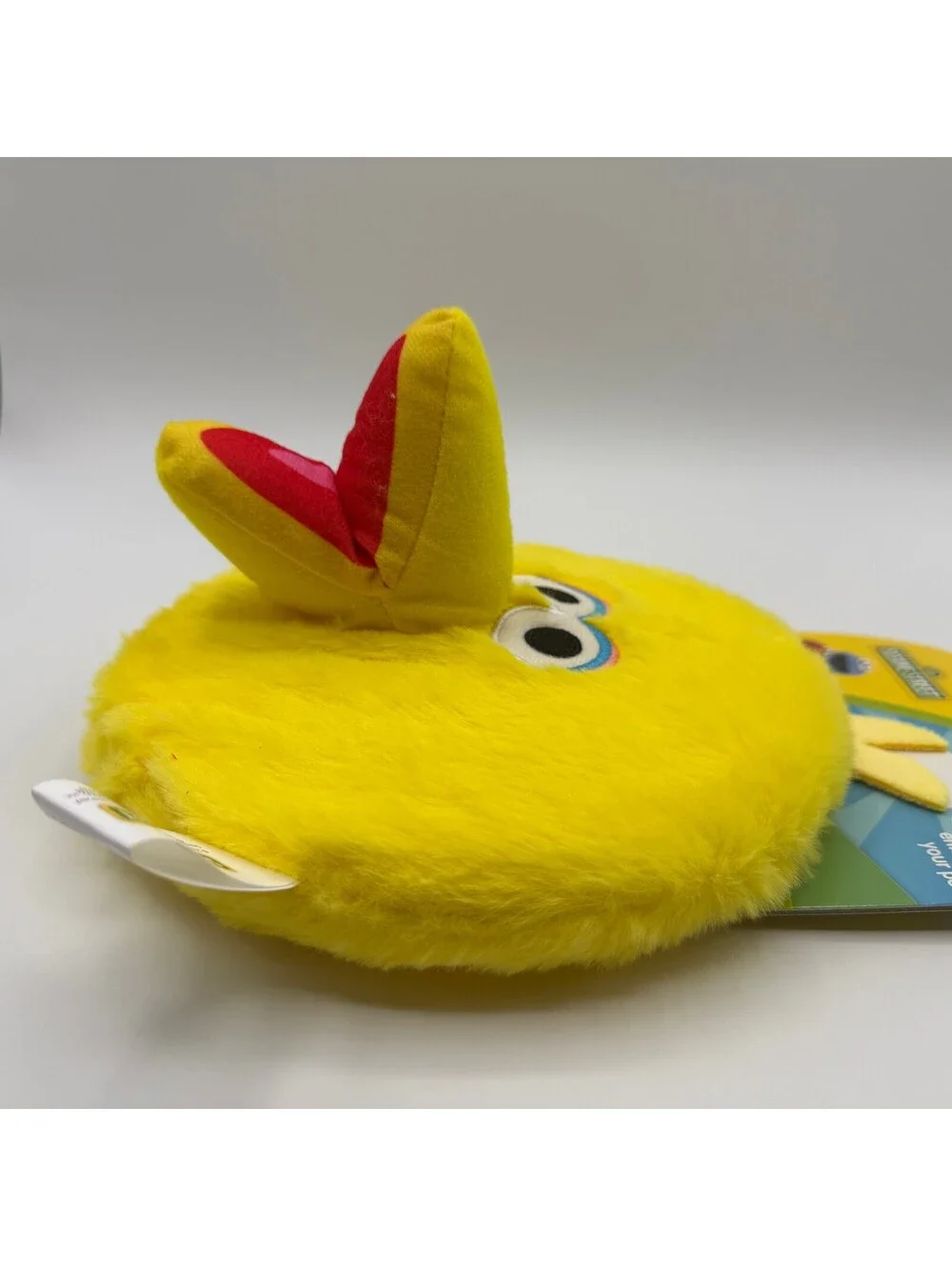 Sesame Street Big Bird Plush Pet Dog Toy Round Yellow Jumbo Squeaker NEW